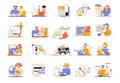 IT Specialist Flat Icons Royalty Free Stock Photo