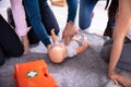 Baby CPR Dummy First Aid Training Royalty Free Stock Photo