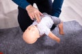 Baby CPR Dummy First Aid Training Royalty Free Stock Photo