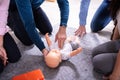 Baby CPR Dummy First Aid Training Royalty Free Stock Photo