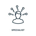 Specialist icon outline style. Thin line creative Specialist icon for logo, graphic design and more Royalty Free Stock Photo