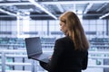 IT specialist planning and executing high tech server hub facility upgrades