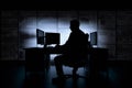 it specialist front of his computer running work. Generative AI