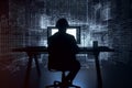 it specialist front of his computer running work. Generative AI