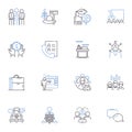 Specialists line icons collection. Experts, Professionals, Skilled, Experienced, Certified, Trained, Talented vector and