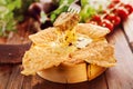 Speciality grilled, fried or roast camembert oven cheese dip Royalty Free Stock Photo