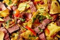 Speciality recipe for entrecote with nachos