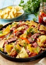 Speciality Tex-Mex recipe with beef entrecote Royalty Free Stock Photo