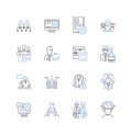 Specialization line icons collection. Expertise, Proficiency, Mastery, Focus, Niche, Concentration, Prowess vector and