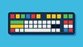 A specialized keyboard with enlarged and colorcoded keys to aid individuals with fine motor and visual processing