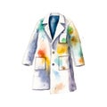 Specialized Lab coat Scientific Tool Square Illustration.