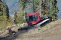 Specialized mountain bulldozer on the hillside