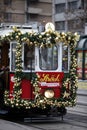 Specially decorated Christmas tram ride