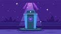 A specially designed pet waste receptacle that uses ultraviolet light to neutralize odors.. Vector illustration. Royalty Free Stock Photo