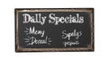 Daily Specials Menu Chalkboard, Rustic Culinary Display, vector design Generative AI Royalty Free Stock Photo