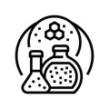 specialty chemicals line icon vector illustration