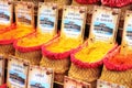 Specialty spices sold on the steps of Royal Cathedral
