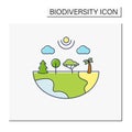 Species diversity color icon