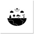 Species diversity glyph icon