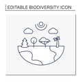 Species diversity line icon