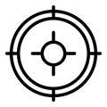Specific focus icon outline vector. Customer target
