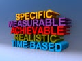 Specific measurable achievable realistic time based on blue Royalty Free Stock Photo