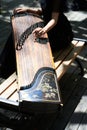 A specific scene when fingers play the guzheng Royalty Free Stock Photo