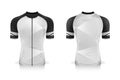 Specification Cycling Jersey template. mock up Sport T Shirt round neck uniform for bicycle apparel . Vector Illustration design Royalty Free Stock Photo