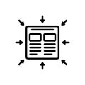 Black line icon for Specification, document and spec