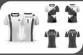 Specification Soccer Sport , Esport Gaming T Shirt Jersey template. mock up uniform Collection set. Vector Illustration