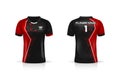 Specification Soccer Sport , Esport Gaming T Shirt Jersey template. mock up uniform . Vector Illustration