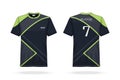 Specification Soccer Sport , Esport Gaming T Shirt round neck Jersey template. mock up uniform . Vector Illustration