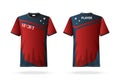 Specification Soccer T Shirt round neck Jersey template. mock up football uniform