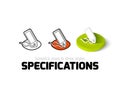 Specifications icon in different style