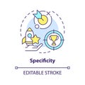 Specificity multi color concept icon Royalty Free Stock Photo