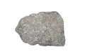 Specimen of Biotite Granite rock isolated on a white background.