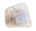 natural polished belomorite mineral cutout Royalty Free Stock Photo