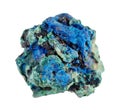 natural raw azurite and malachite mineral cutout Royalty Free Stock Photo