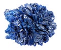 specimen of natural raw azurite rock cutout Royalty Free Stock Photo