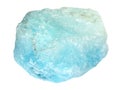 natural raw blue aragonite mineral cutout