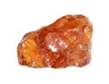 natural raw hessonite grossular crystal cutout Royalty Free Stock Photo