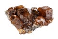 natural raw hessonite grossular mineral cutout Royalty Free Stock Photo