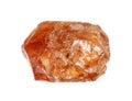 natural raw hessonite grossular rock cutout