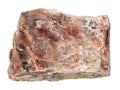specimen of natural raw nepheline mineral cutout Royalty Free Stock Photo