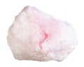 natural raw pink aragonite mineral cutout