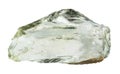 specimen of natural raw prasiolite mineral cutout