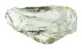 specimen of natural raw prasiolite rock cutout