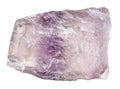 natural raw purple banded fluorite rock cutout