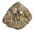 specimen of natural raw pyrite rock cutout