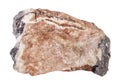 specimen of natural raw rhodonite rock cutout Royalty Free Stock Photo